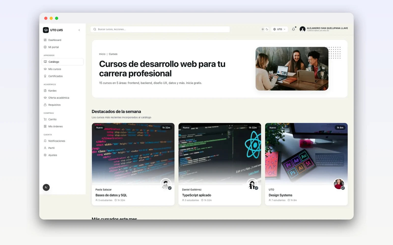 UTO Learn — LMS de postgrado — imagen 4