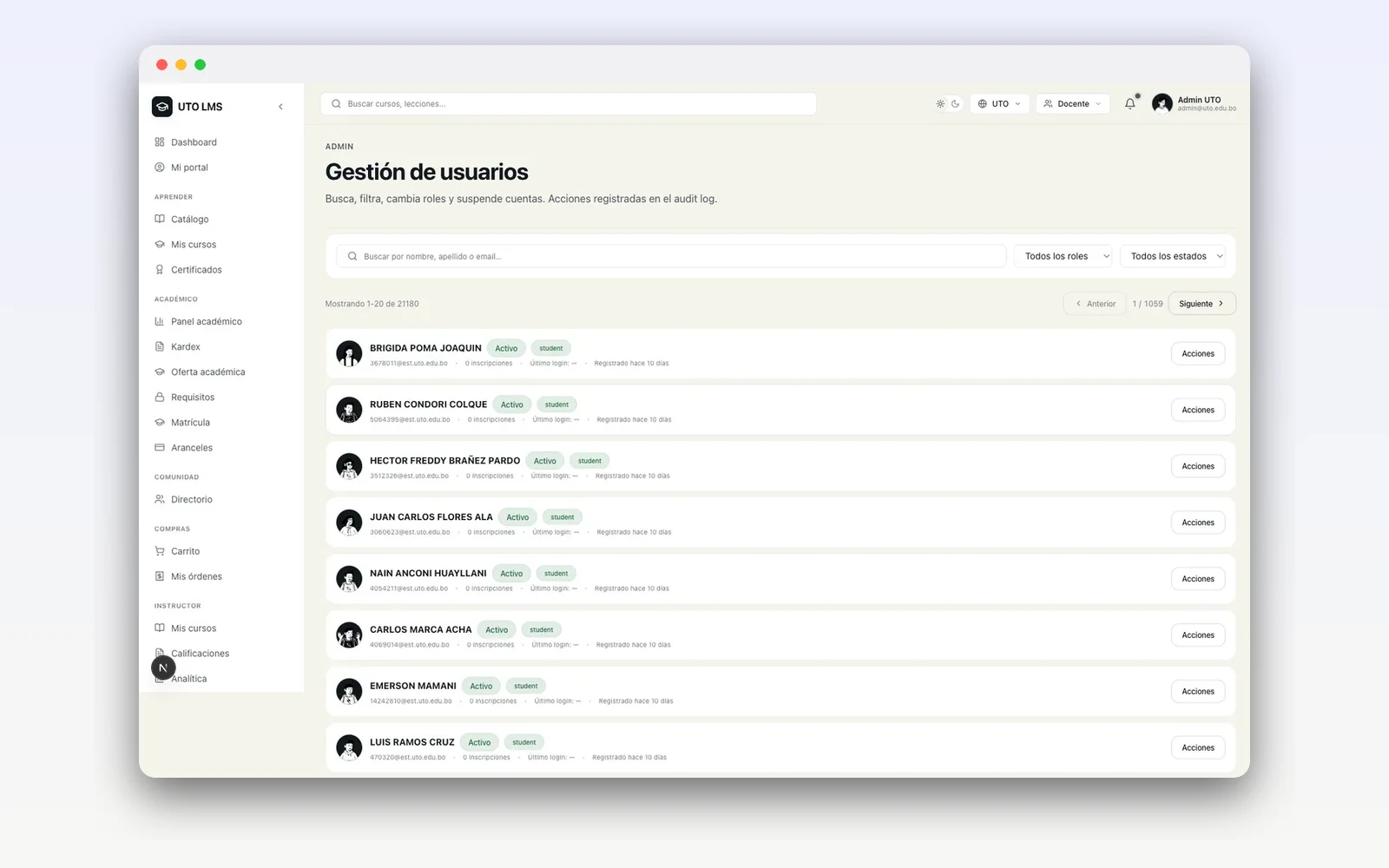UTO Learn — LMS de postgrado — imagen 6
