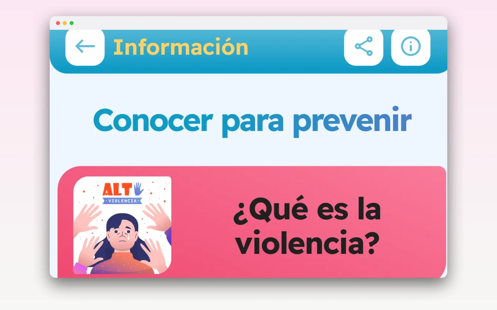 Vive Sin Miedo — App de prevención de violencia — imagen 5